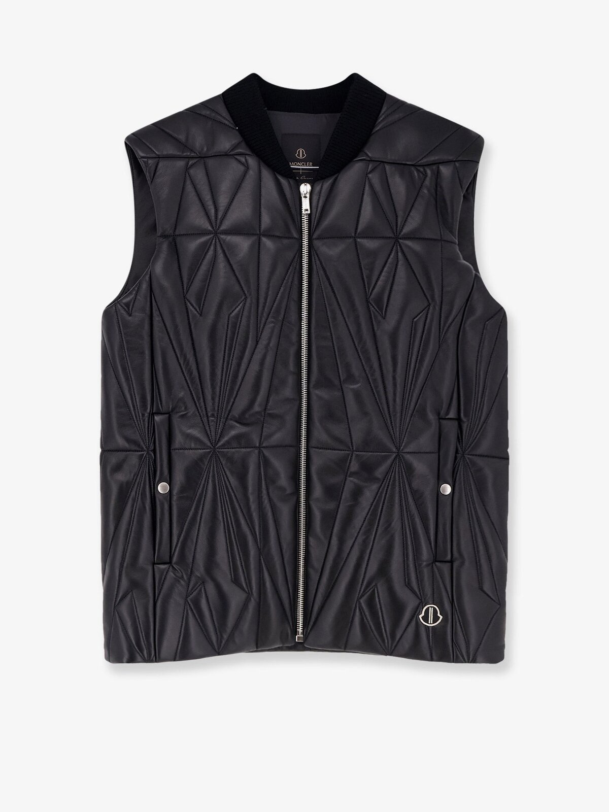 MONCLER + RICK OWENS Geocamo Flight Leather Vest