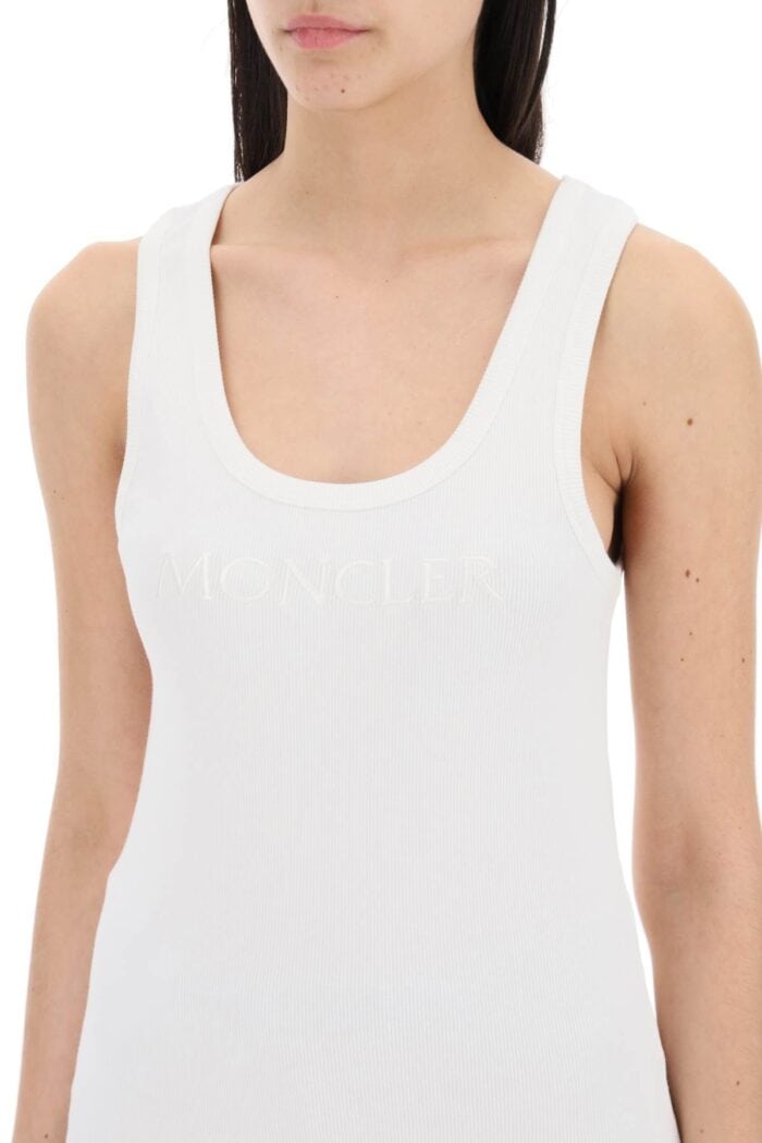 MONCLER Sleeveless Ribbed Jersey Top