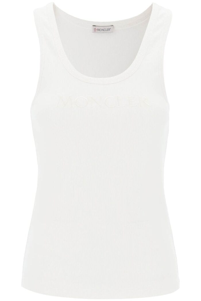 MONCLER Sleeveless Ribbed Jersey Top