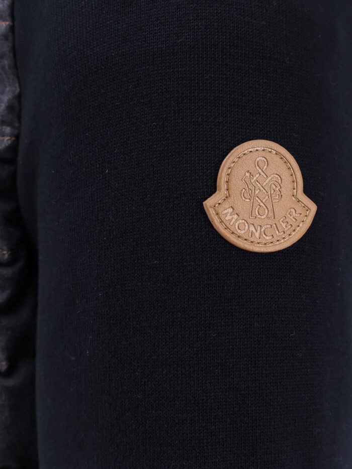Moncler Stretch Cotton Cardigan With Padding On Thefront