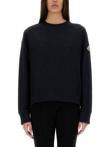 Moncler SWEATSHIRT WITH LOGO PATCH