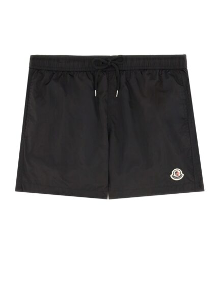 Moncler SWIM SHORTS WITH LOGO PATCH