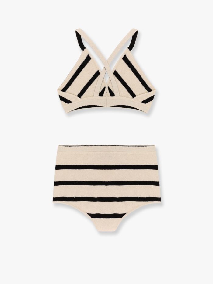 Moncler Top And Culotte Striped  Cotton Blend Set