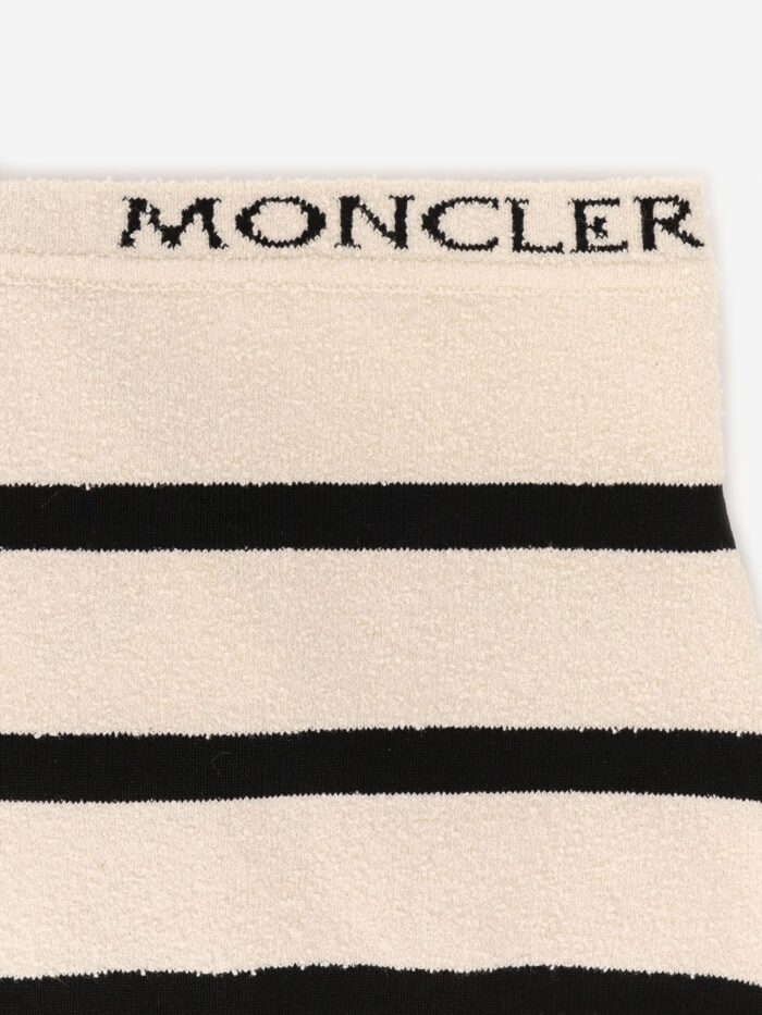 Moncler Top And Culotte Striped  Cotton Blend Set