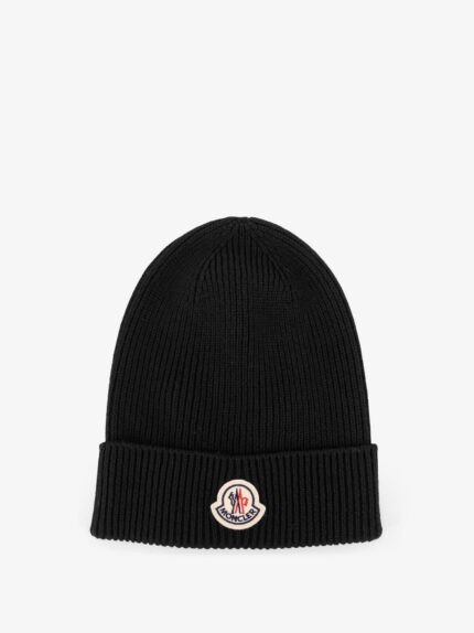 Moncler Virgin Wool Beanie Hat