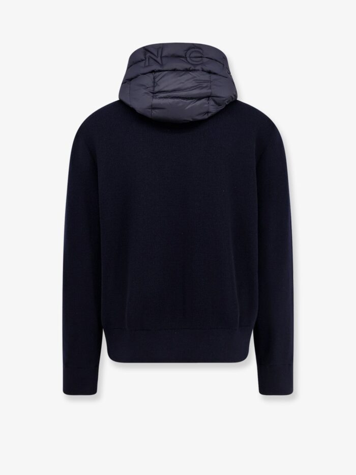 Moncler Virgin Wool Cardigan/jacket With Padded Inserts