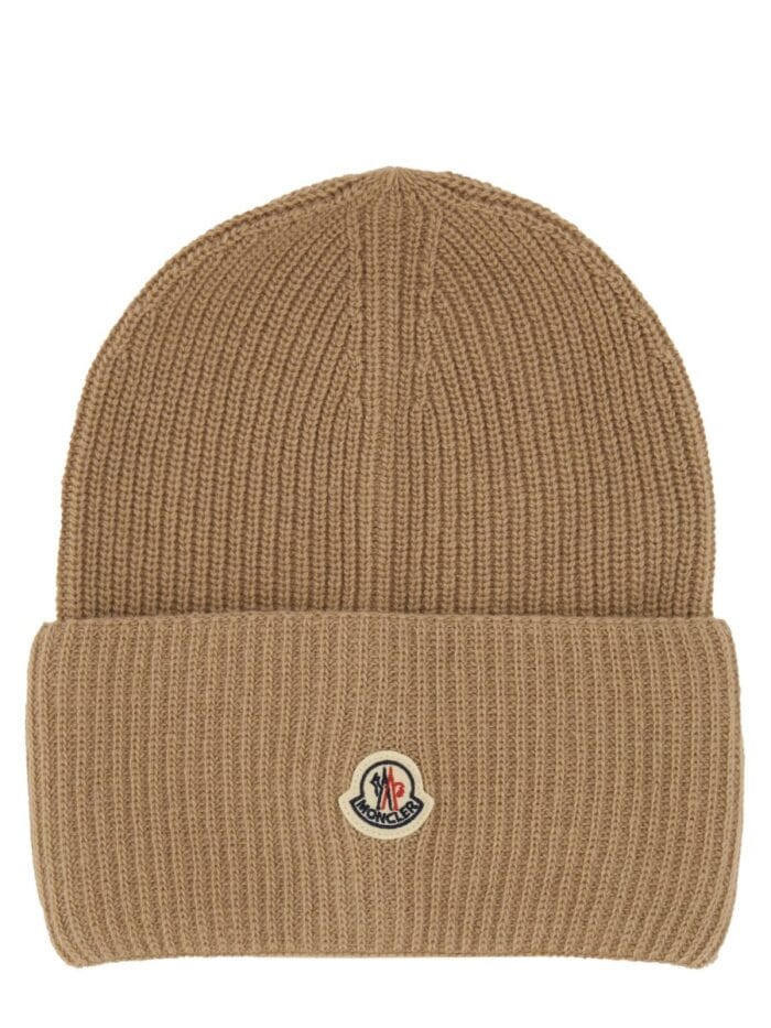 moncler wool cap with logo Moncler WOOL CAP WITH LOGO