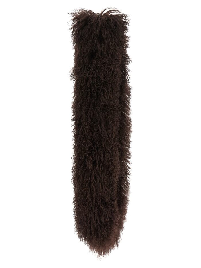 yves salomon mongolian sheepskin scarf YVES SALOMON Mongolian Sheepskin Scarf