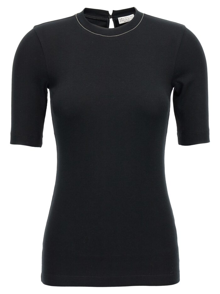 brunello cucinelli monile ribbed t shirt Brunello Cucinelli Monile Ribbed T-shirt