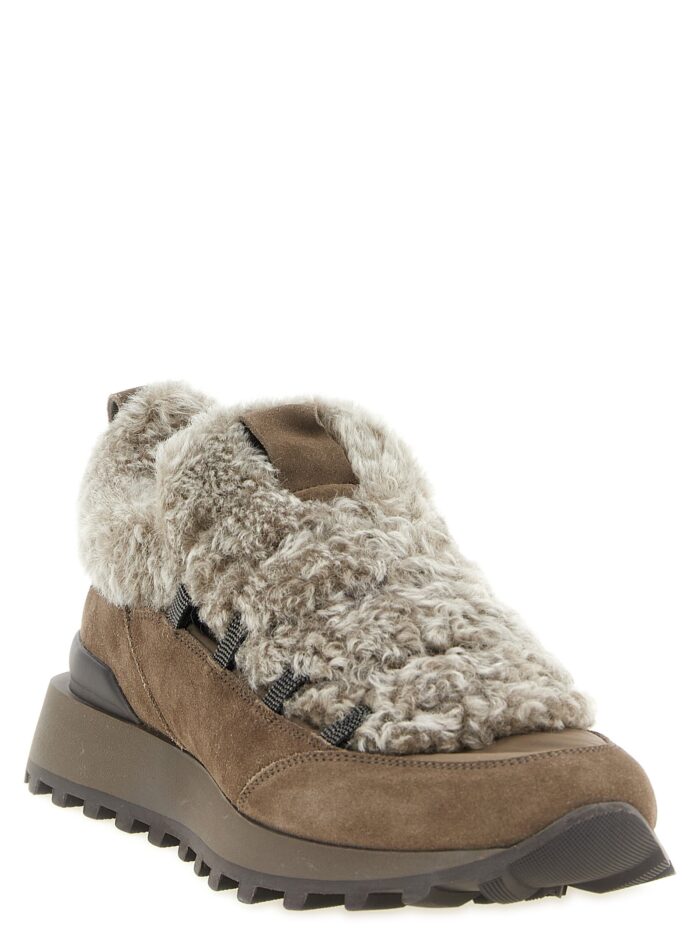 Brunello Cucinelli 'Monile' Shearling Sneakers