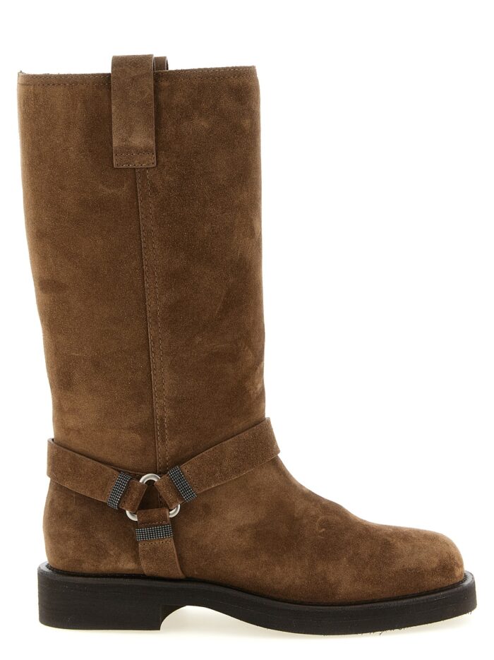 brunello cucinelli monile suede boots Brunello Cucinelli Monile Suede Boots