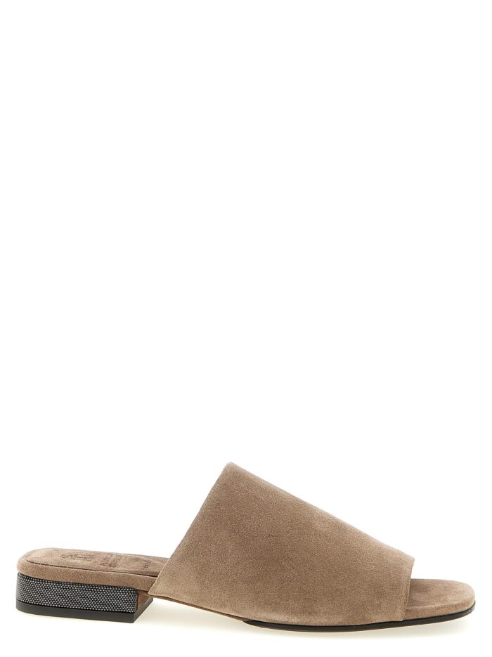 brunello cucinelli monile suede sandals Brunello Cucinelli Monile Suede Sandals
