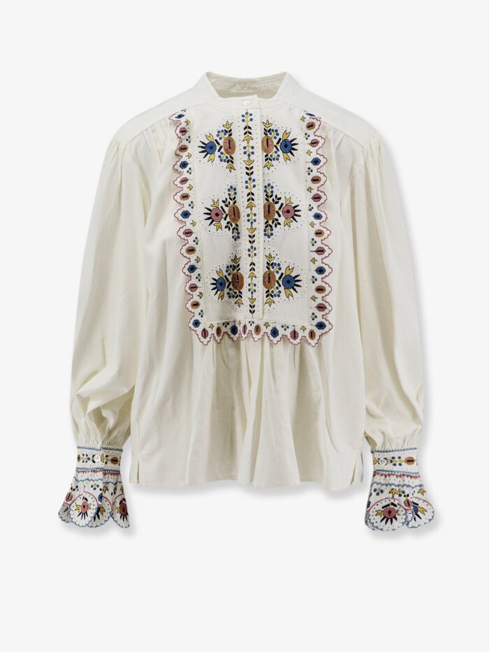 marant etoile monique viscose blend shirt with embroidery MARANT ETOILE Monique Viscose Blend Shirt With Embroidery