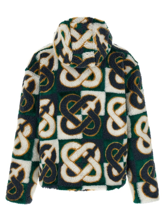 CASABLANCA 'Monogram' Intarsia Fleece Jacket