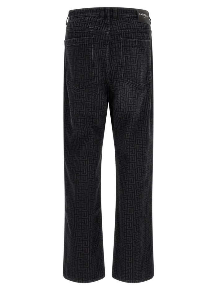Balmain Monogram Pattern Jeans