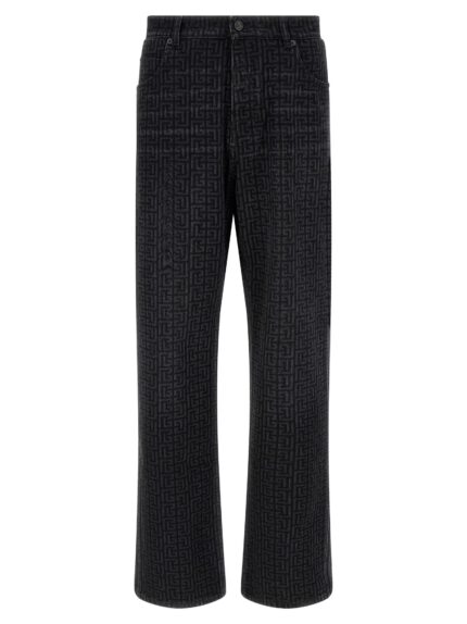 Balmain Monogram Pattern Jeans