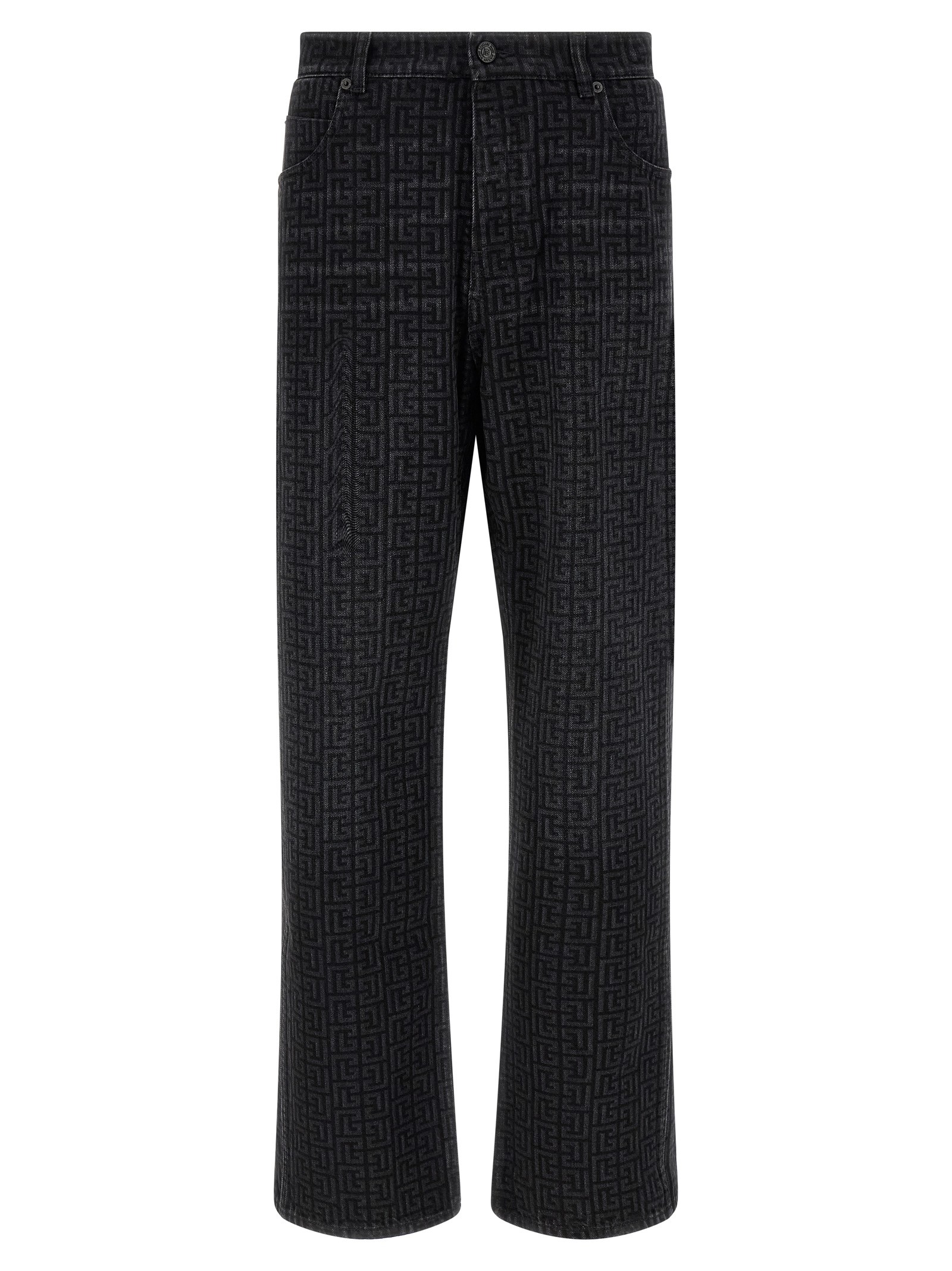 Balmain Monogram Pattern Jeans