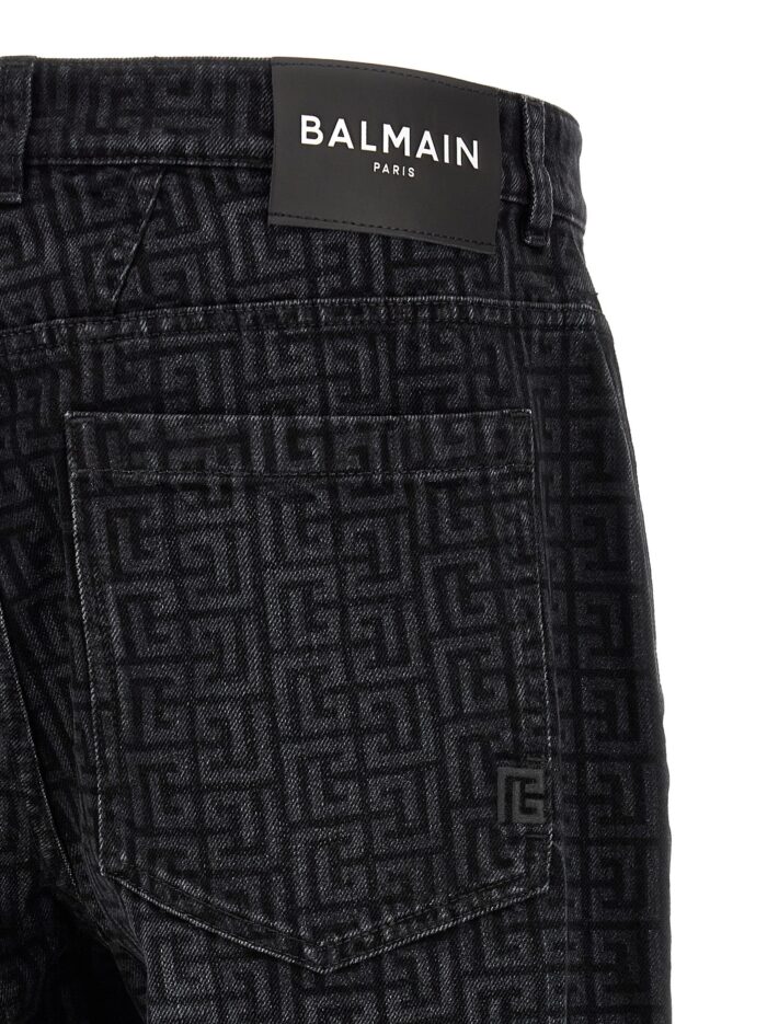 Balmain Monogram Pattern Jeans