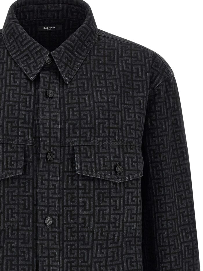 Balmain Monogram Pattern Overshirt