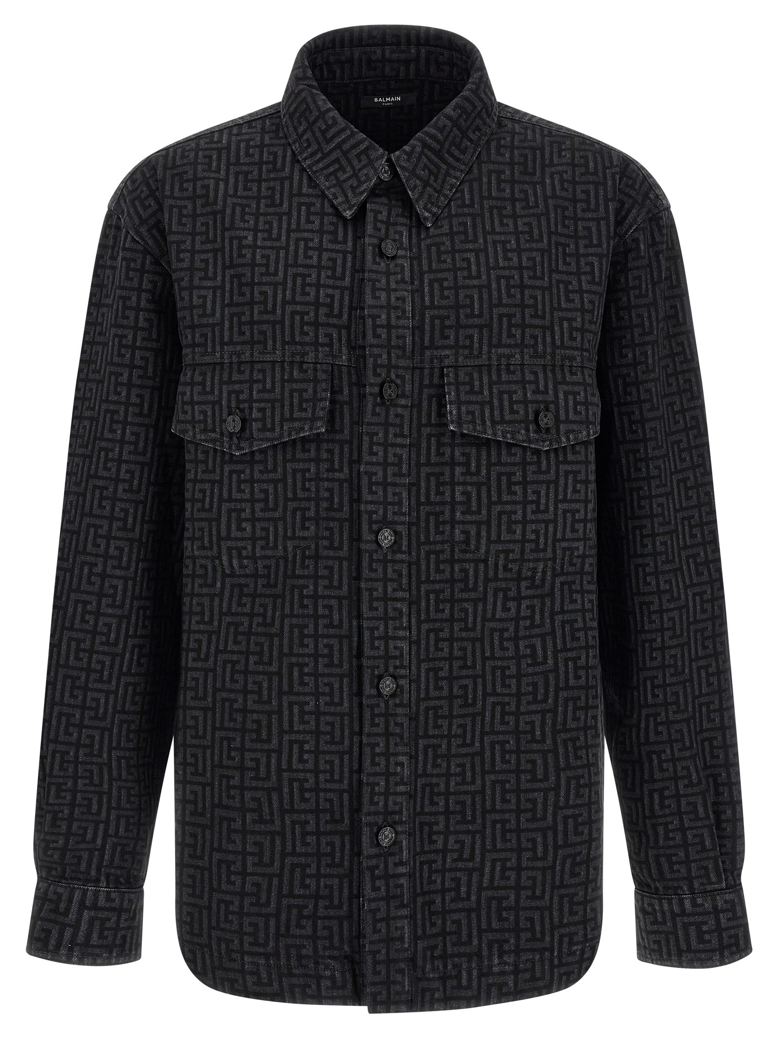 Balmain Monogram Pattern Overshirt