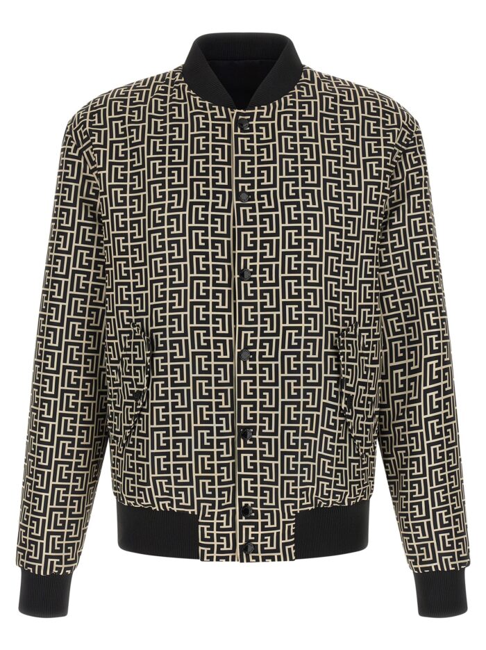 balmain 'monogram' reversible bomber jacket Balmain 'Monogram' Reversible Bomber Jacket
