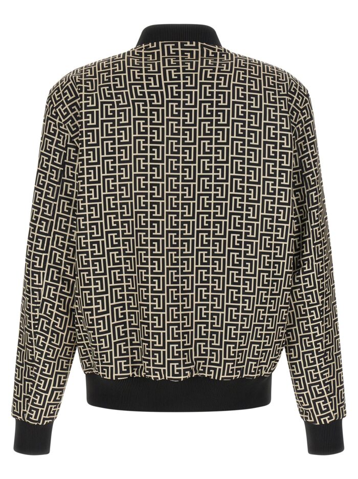 Balmain 'Monogram' Reversible Bomber Jacket