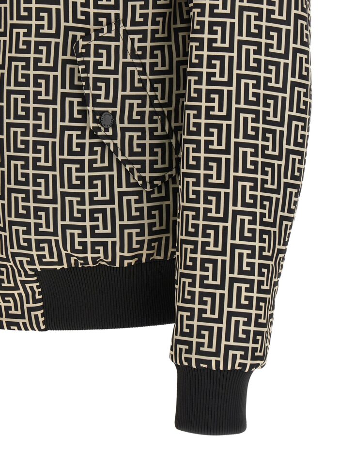 Balmain 'Monogram' Reversible Bomber Jacket