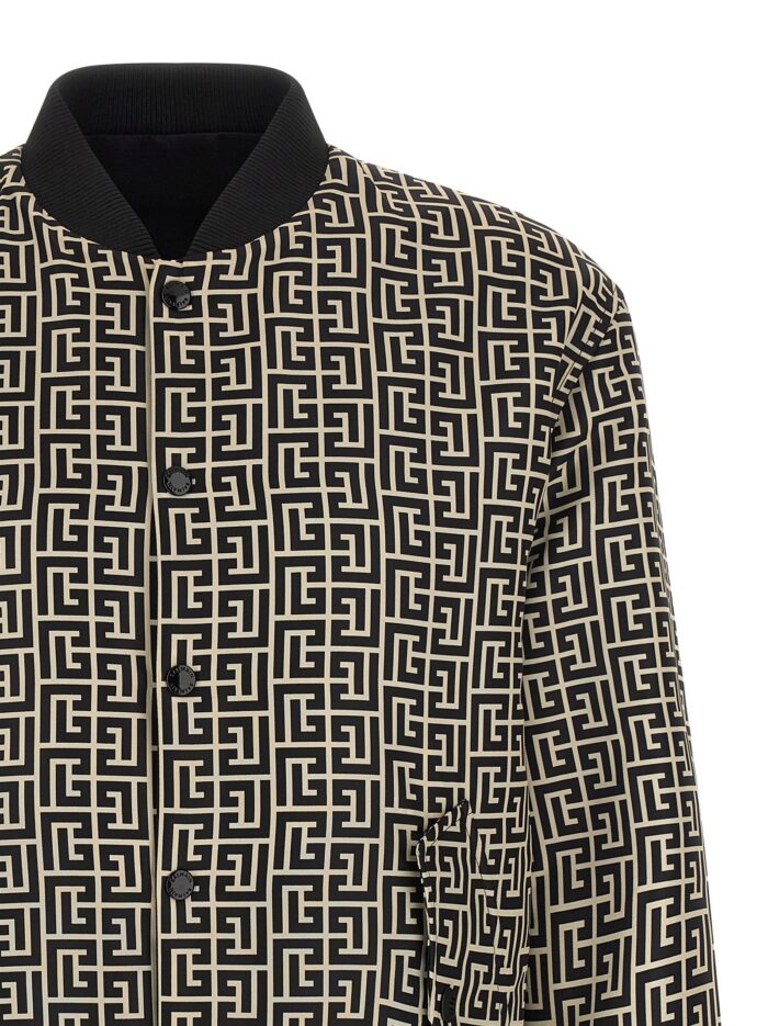 Balmain 'Monogram' Reversible Bomber Jacket