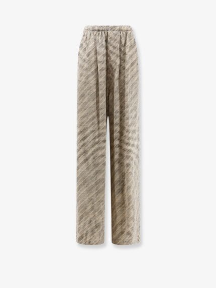 Balenciaga Monogram Silk Trousers