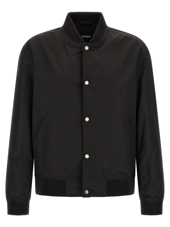 hugo boss monogram sleeve bomber jacket HUGO BOSS Monogram Sleeve Bomber Jacket