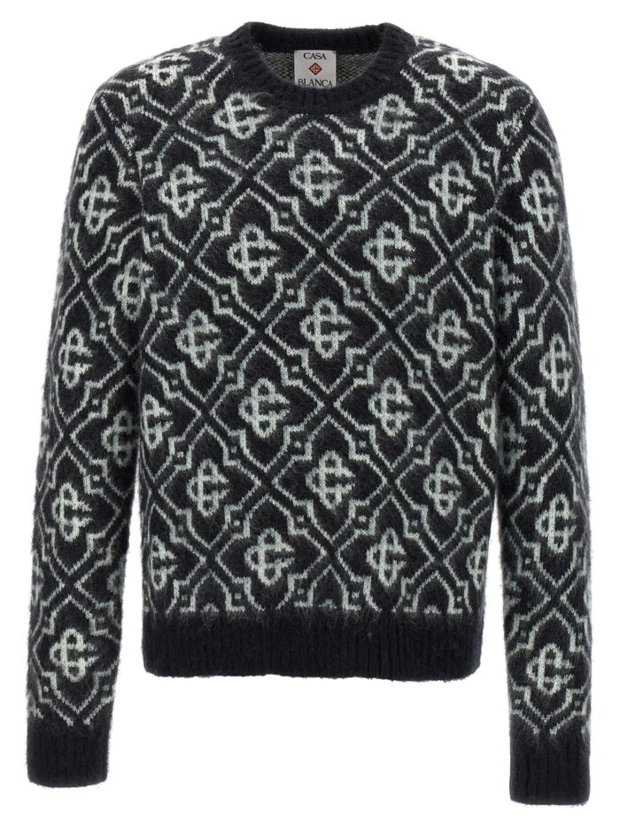 casablanca 'monogram' sweater CASABLANCA 'Monogram' Sweater