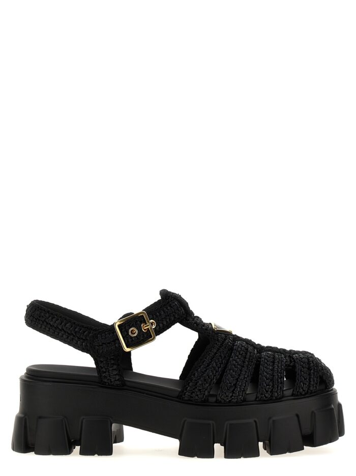prada 'monolith' sandals PRADA 'Monolith' Sandals