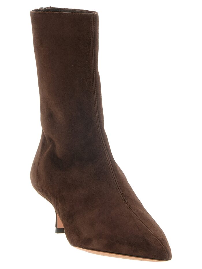 AQUAZZURA 'Montmartre' Brown Ankle Boots