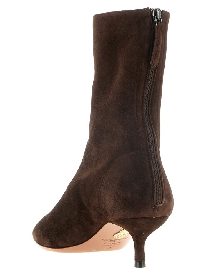 AQUAZZURA 'Montmartre' Brown Ankle Boots