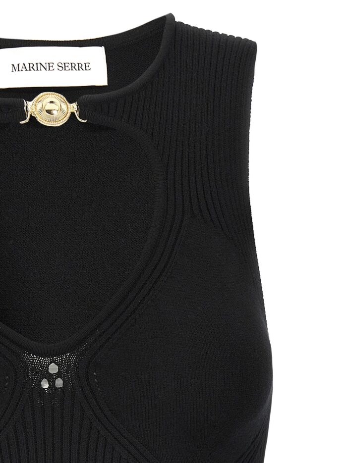 MARINE SERRE 'Moon Jewelry Knit Open Neck' Top