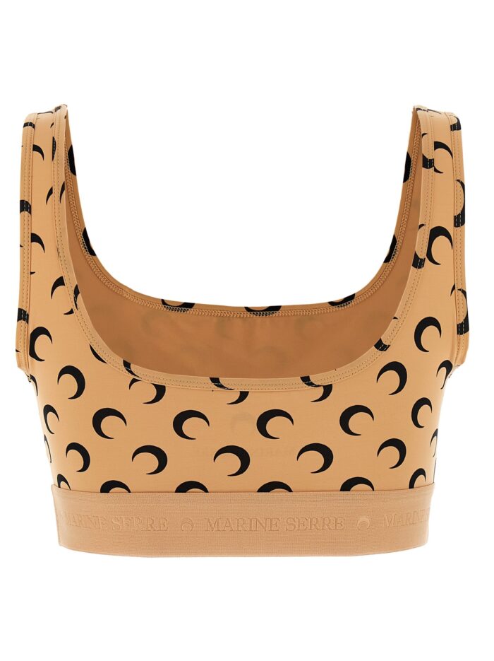 MARINE SERRE 'Moon Printed Jersey' Cropped Top