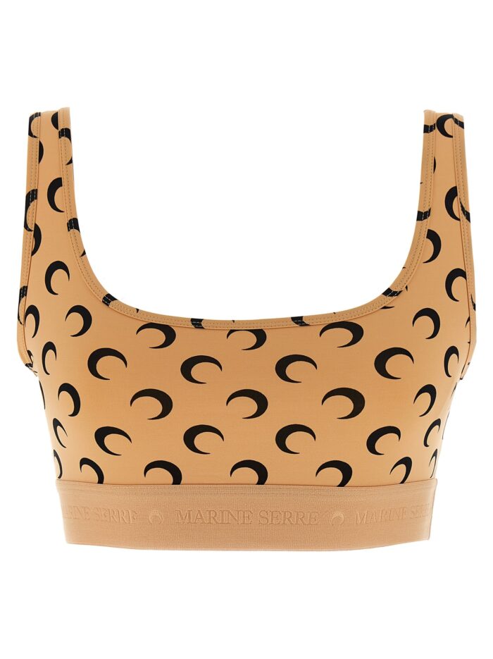 marine serre 'moon printed jersey' cropped top MARINE SERRE 'Moon Printed Jersey' Cropped Top