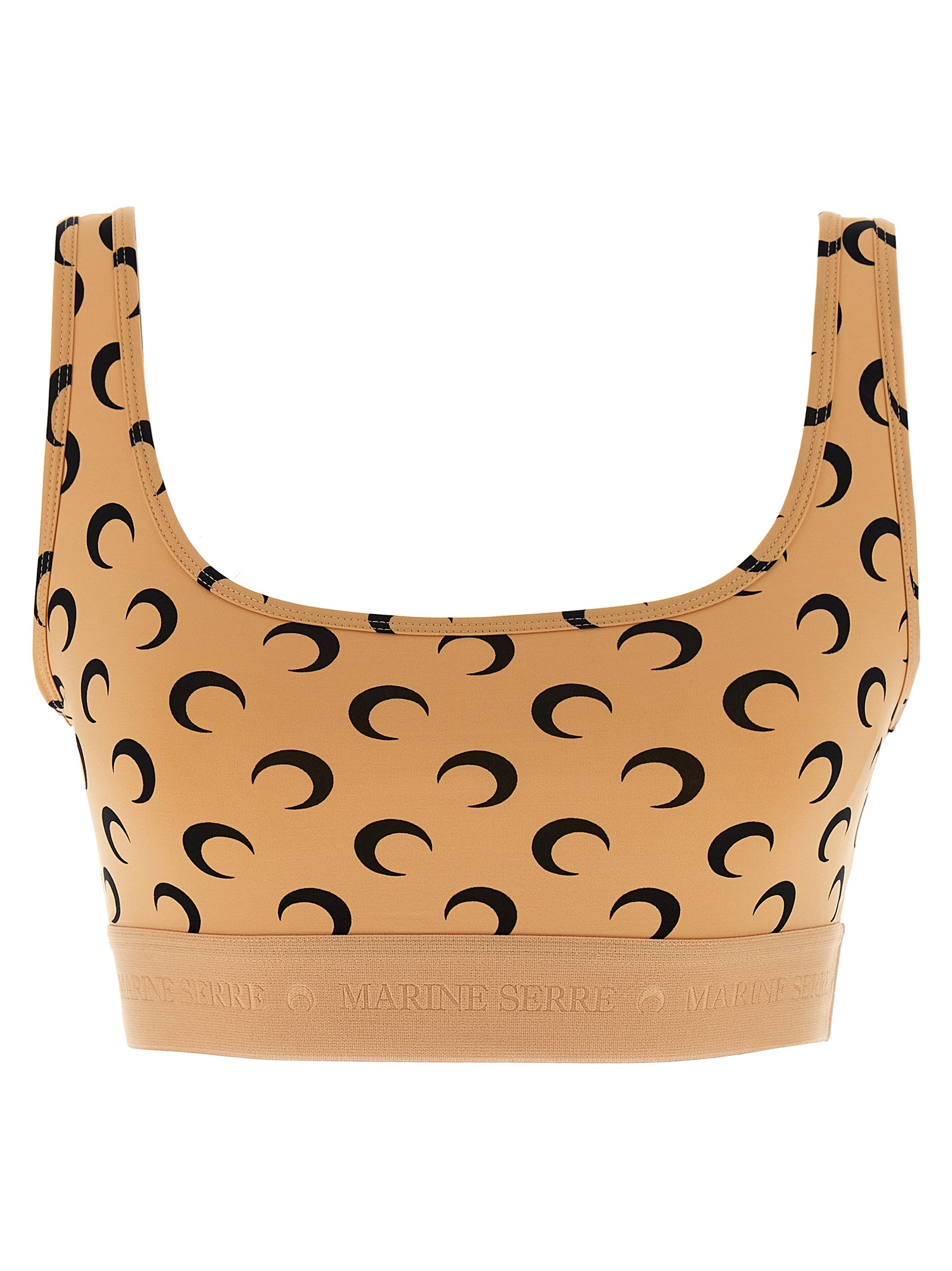 MARINE SERRE 'Moon Printed Jersey' Cropped Top