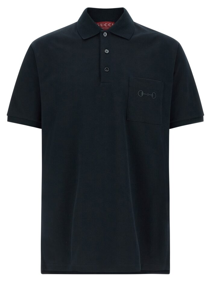 gucci 'morsetto' embroidery polo shirt Gucci 'Morsetto' Embroidery Polo Shirt