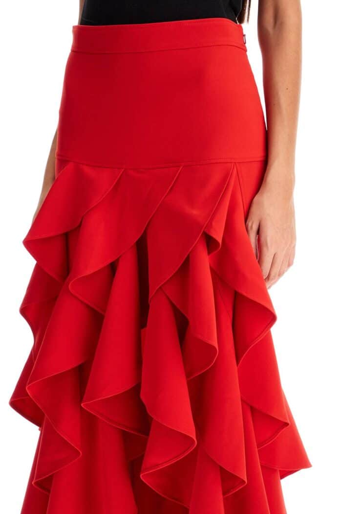 MOSCHINO Asymmetric Skirt With Ruffles