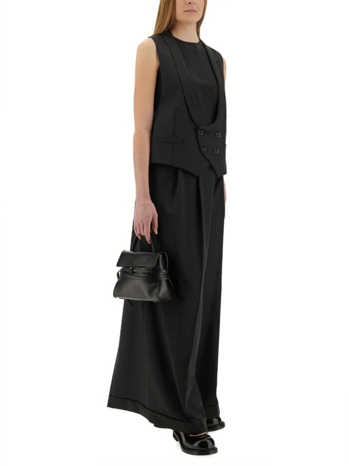 Moschino ASYMMETRICAL WOOL PANTS