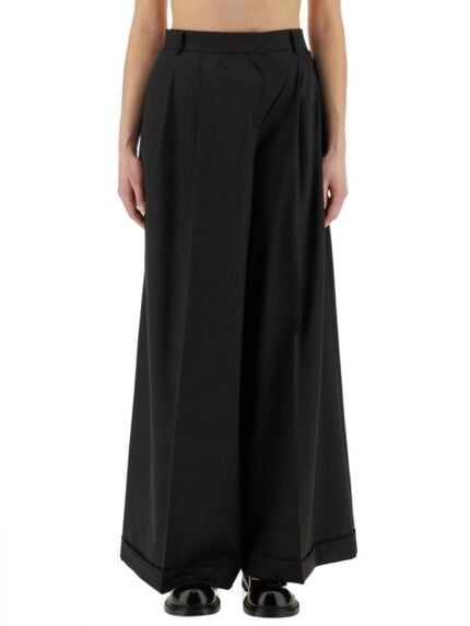 Moschino ASYMMETRICAL WOOL PANTS
