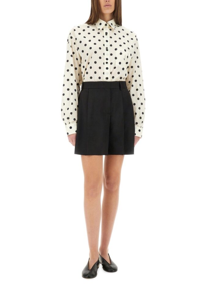 Moschino ASYMMETRICAL WOOL SHORTS