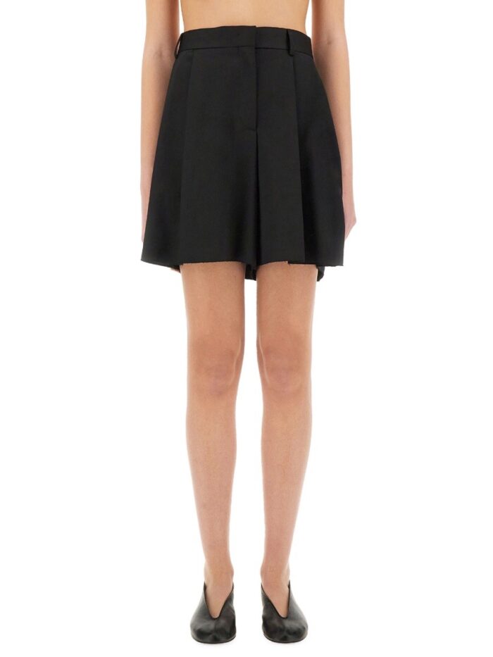 Moschino ASYMMETRICAL WOOL SHORTS