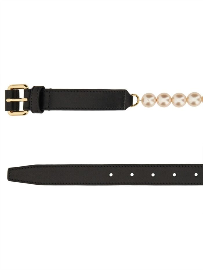Moschino BELT WITH PEARLS