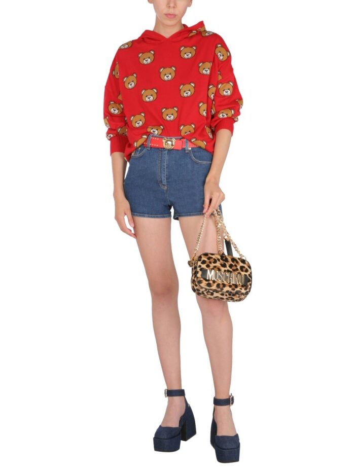 Moschino BERMUDA WITH EMBROIDERED TEDDY