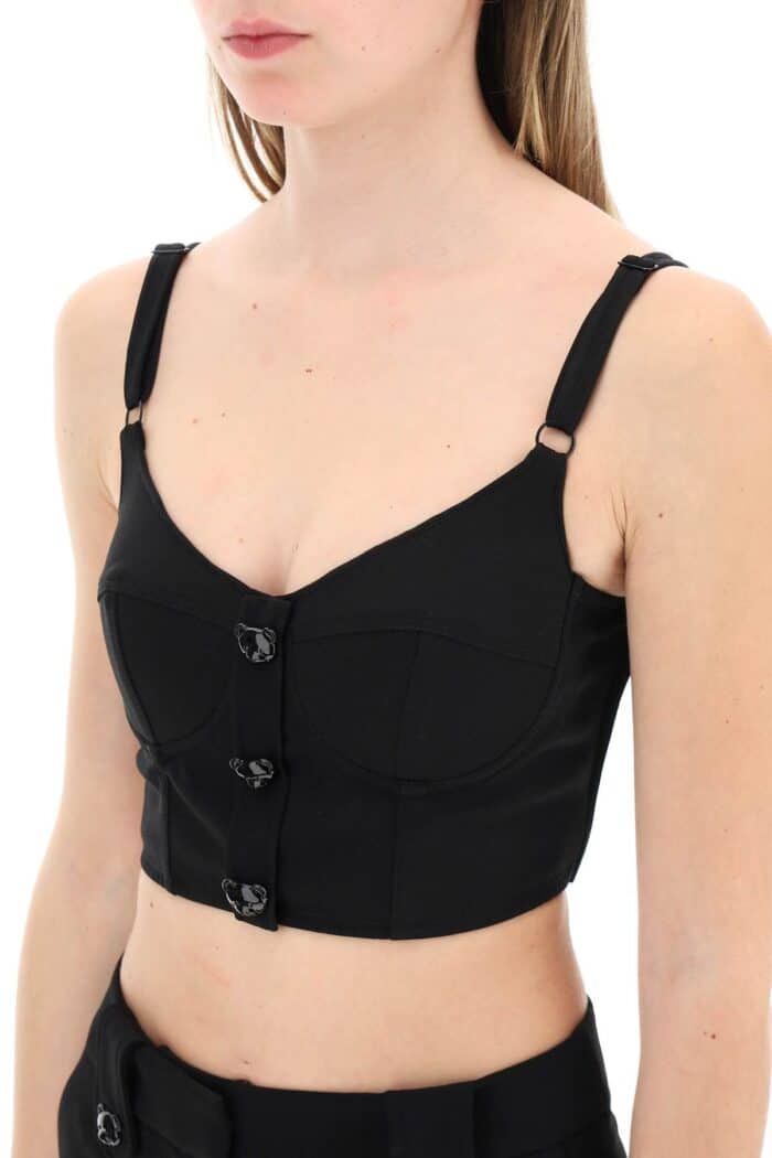 Moschino Bustier Top With Teddy Bear Buttons