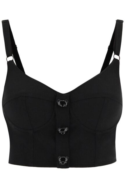 Moschino Bustier Top With Teddy Bear Buttons