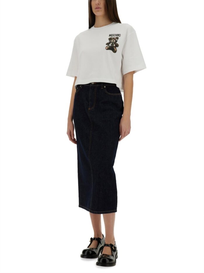 Moschino CROPPED T-SHIRT "TEDDY BEAR"