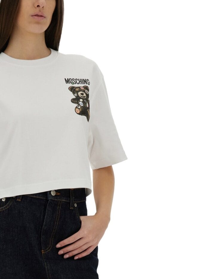 Moschino CROPPED T-SHIRT "TEDDY BEAR"